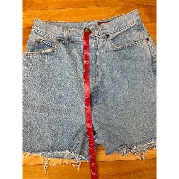 Vintage 80s Jean Shorts, High Rise Light Wash Cutoffs, Geoffrey Hunter 24"W, 0-2 - Picture 9 of 10